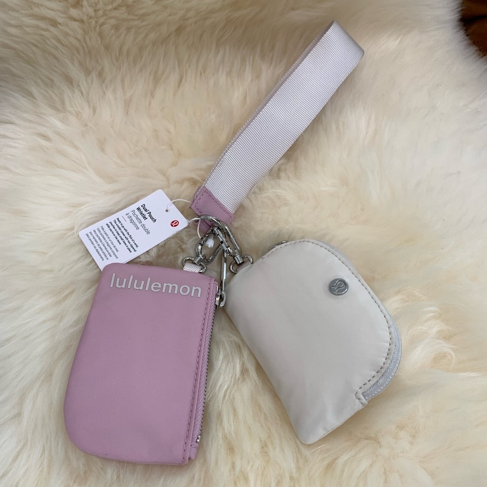 Lululemon Dual Pouch Wristlet/Pink peony/NWT(Price is firm)